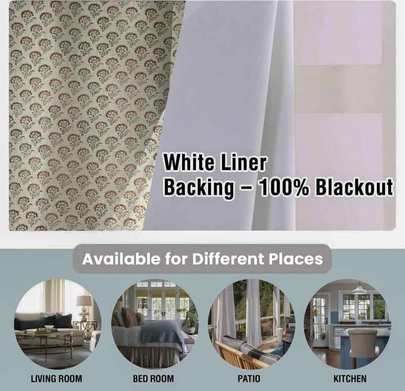 Printed curtains for modern home decor 
