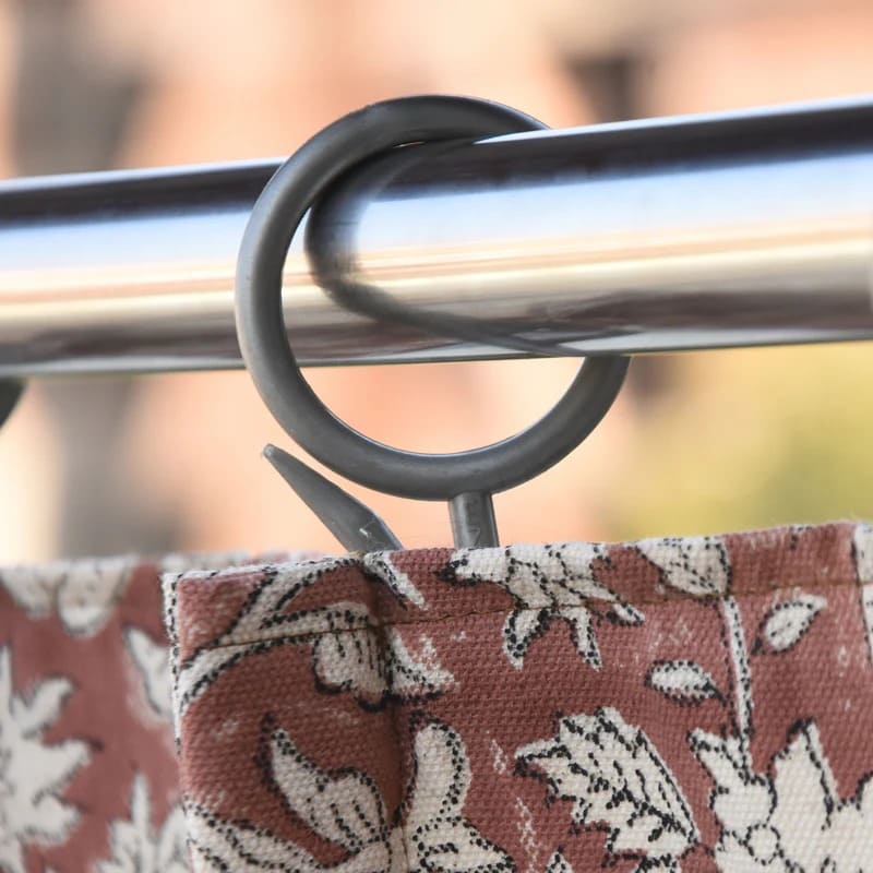 Cotton floral curtains for kitchen window