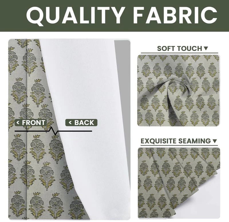 Floral blackou t curtains for bedroom decor  