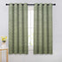 Block print curtain panels in subtle pastel shades