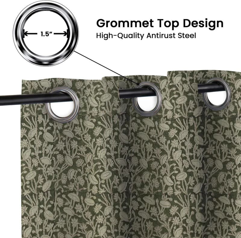 Beautiful hand printed curtains featuring block print patterns