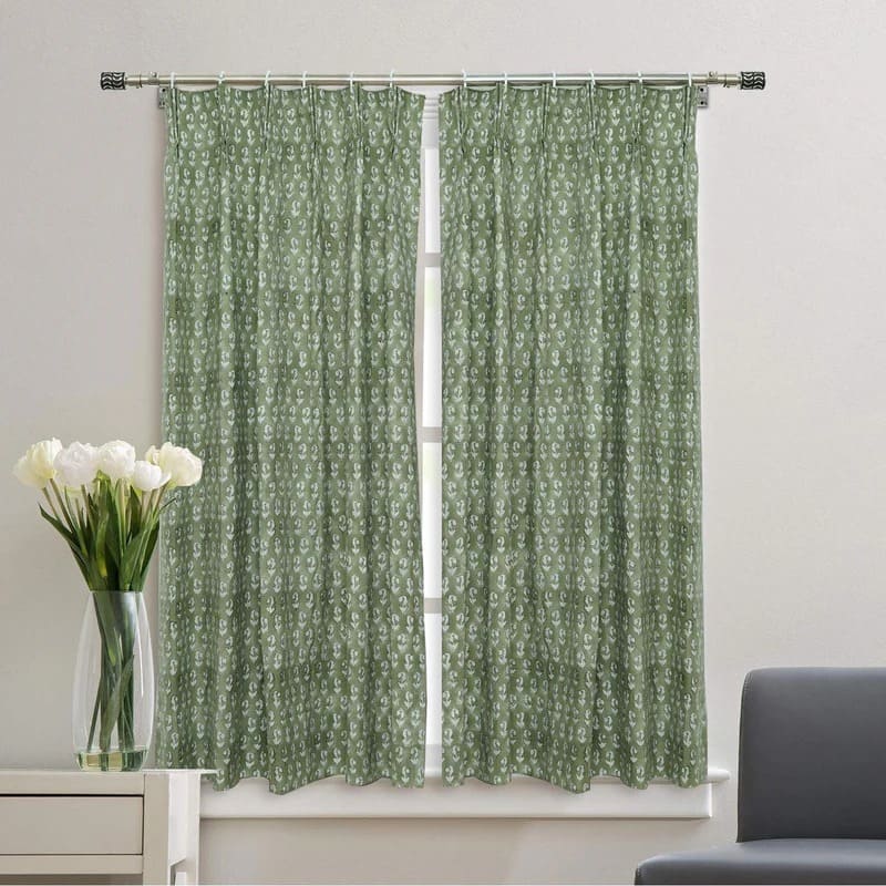 Valance curtains for dining room hand print design