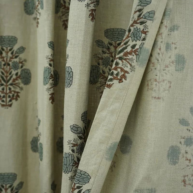 Printed curtains for sliding glass door