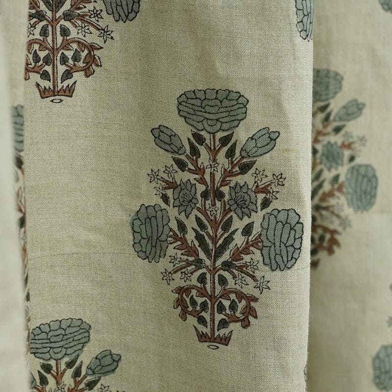 Block print curtains for rustic interiors 