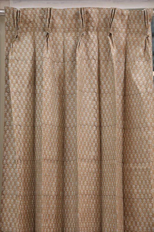 Printed curtains hand print cotton for living room