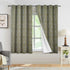 Block print curtains for country home decor