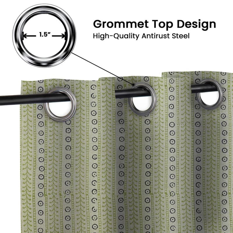 Blackout thick curtains block print decorative style