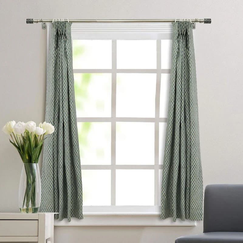 Sliding glass door curtains block print cotton design