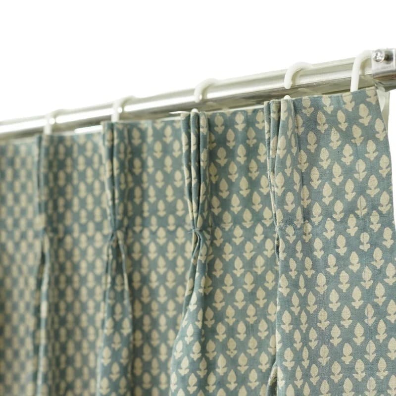 Hand print sliding glass curtains for bedroom décor