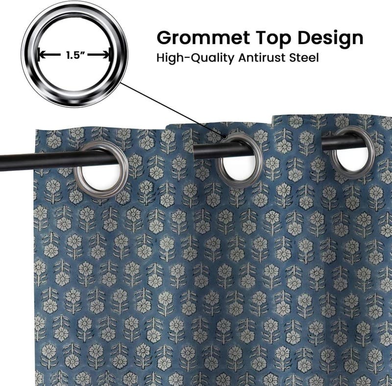 Hand print sliding glass curtains for bedroom décor