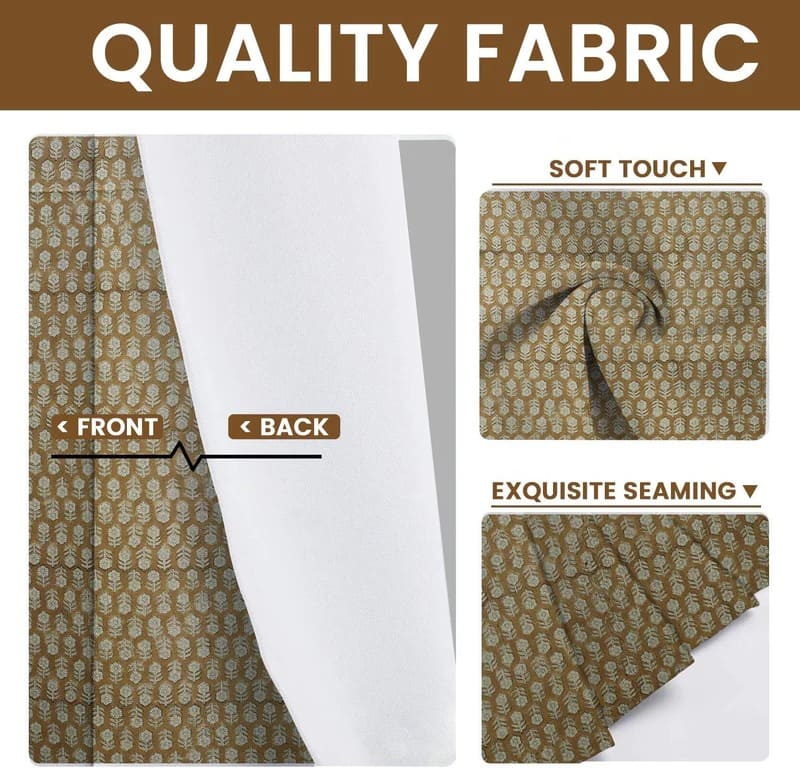 Bathroom window curtains hand print decorative style