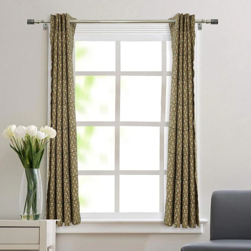 Printed curtains hand print decorative cotton fabric