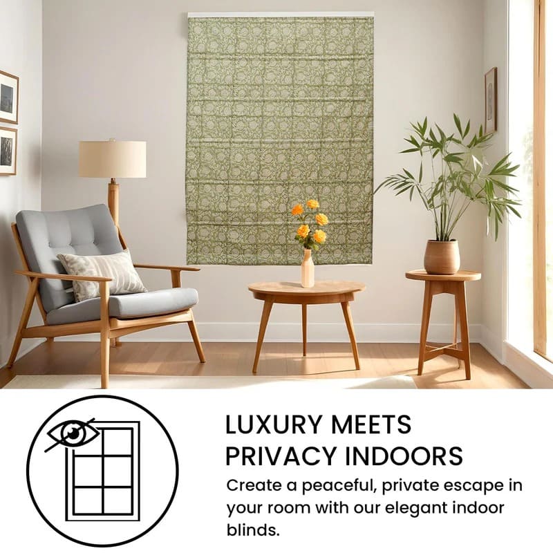 Custom roman shades for hillside home windows