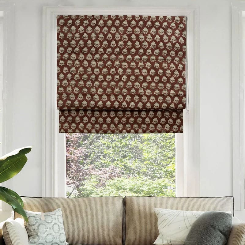 eco-friendly Roman shade made with natural fabric