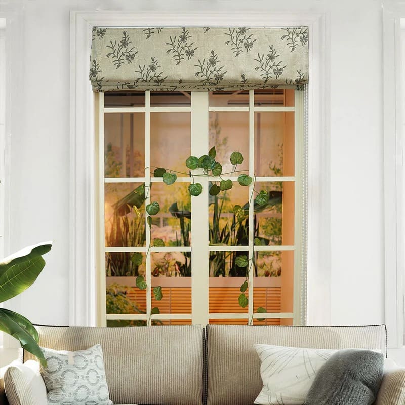 Handmade cotton block print roman window shade