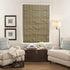 Block print roman shade with a traditional hand printed touch.