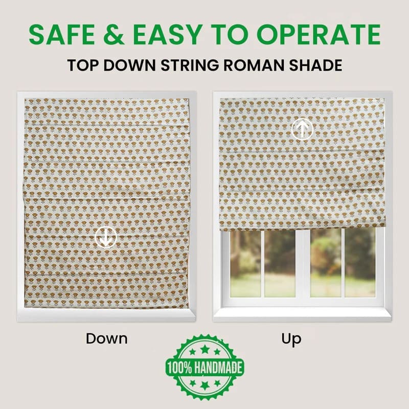 Roman shades designed for large picture windows