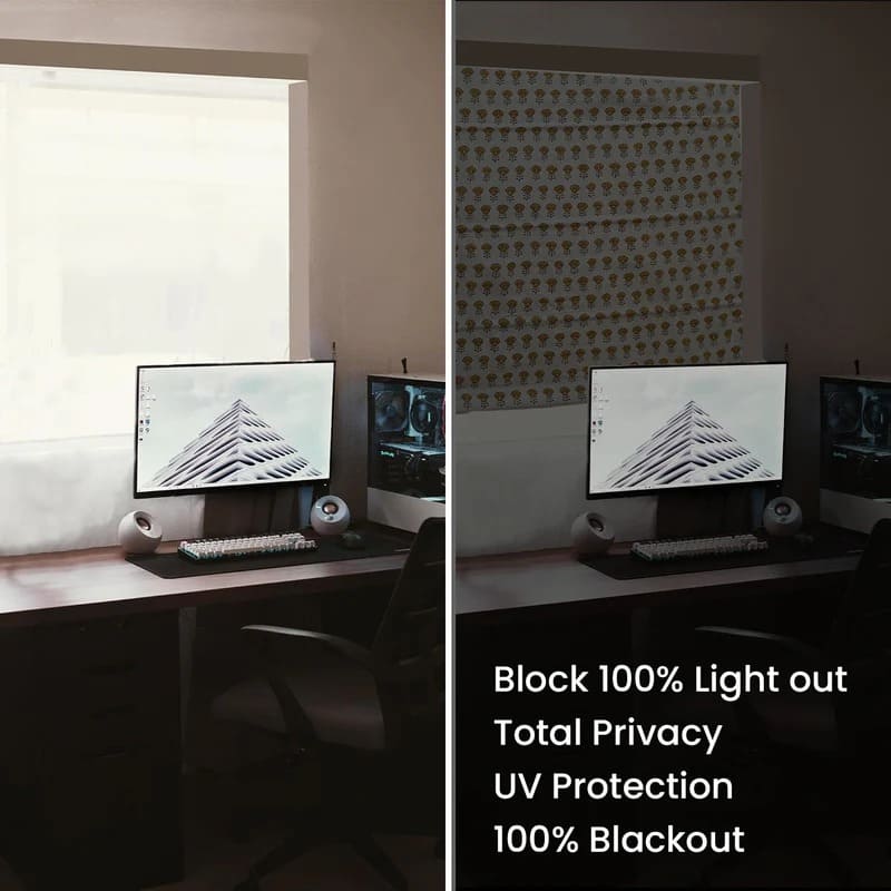 Stylish green roman shade for modern window decor