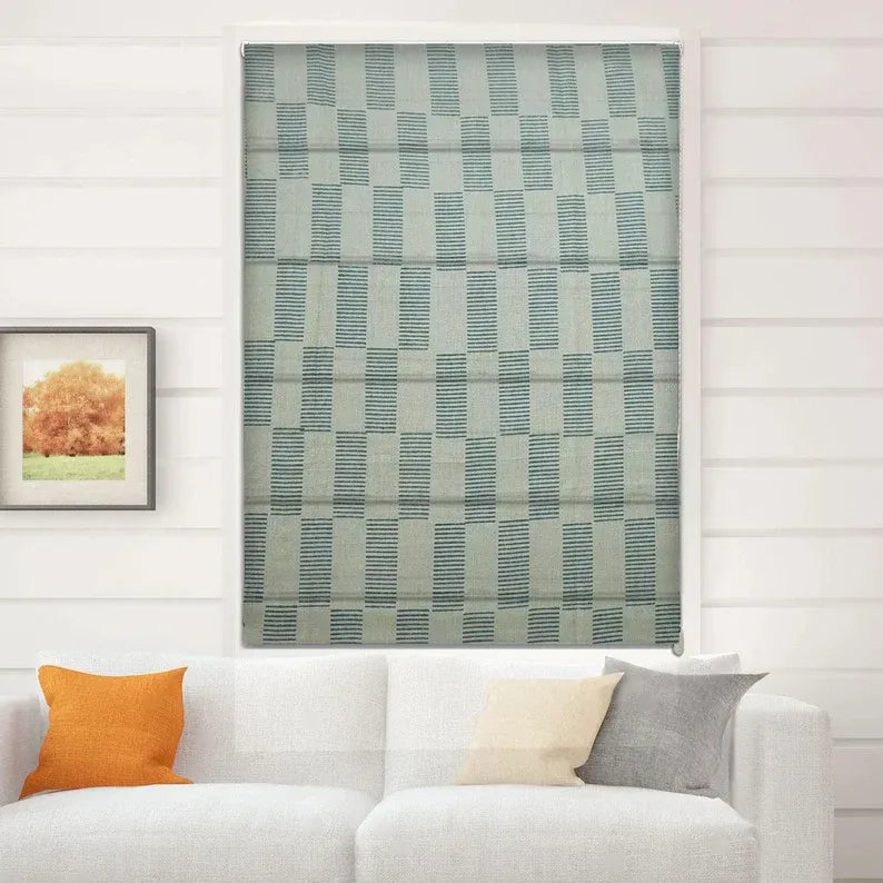 Roman shade window treatment for clean classic style