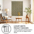 Handcrafted roman shade with classic block print patterns.