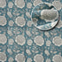 Printed cotton towel in green decorative pattern