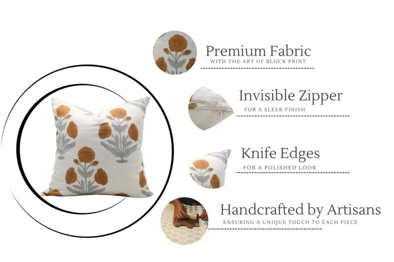 Floral Designer Pure Linen Case - Badshah