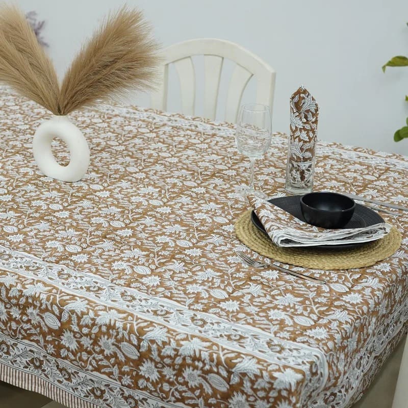 Handmade printed table clothes cotton fabric