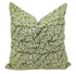 Green and white patterned boho  pillow cover 
