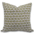 Designer pillow cover with green and white pattern 