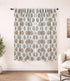 Guldasta Pink Floral Indian Block Print Linen Curtains