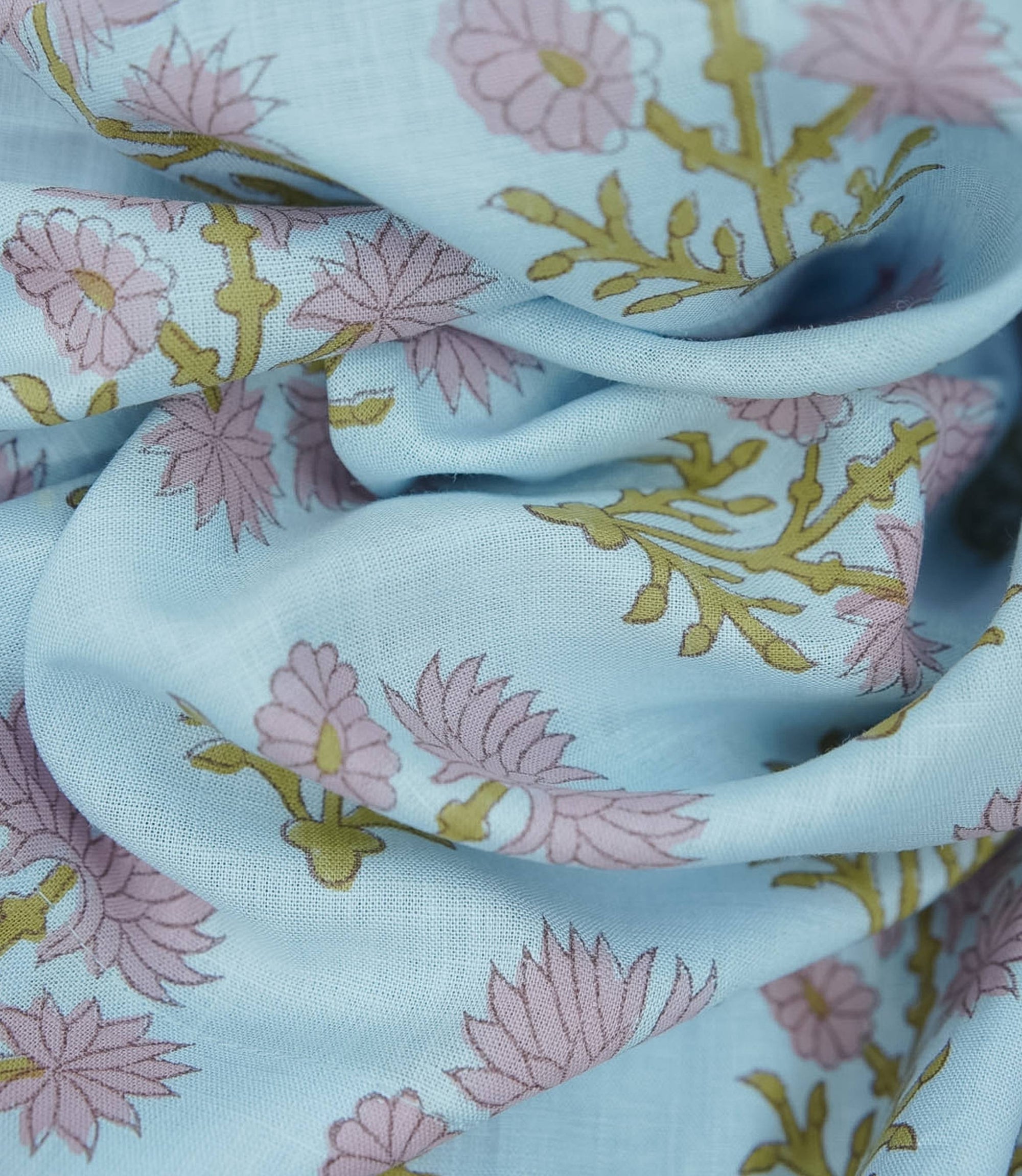Handmade Purple Floral Viscose Linen Window Curtains - Juhi