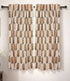 Indian Print Brown Floral Viscose Linen Bedroom Curtains - Namokar