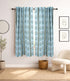 Black Floral Indian Block Print Linen Curtains - Noor
