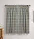 Handmade Linen Surajmuki Gray Floral Pleated Curtains