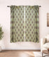 Handmade Vatika Red Floral Block Print Viscose Linen Curtains