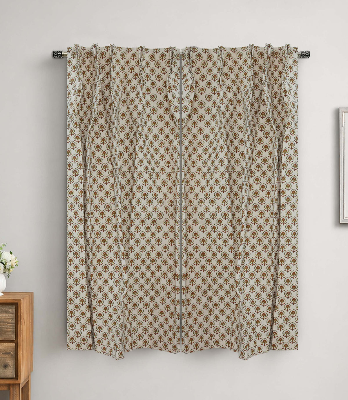 Pattern Block Curtain Custom Block Print Linen Curtains | Boho & Handmade – Fabdivine