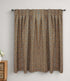 Saraswati Brown Blue Linen Pleated Boho Curtains