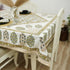 Stylish bedroom theme with printed table cloth detail