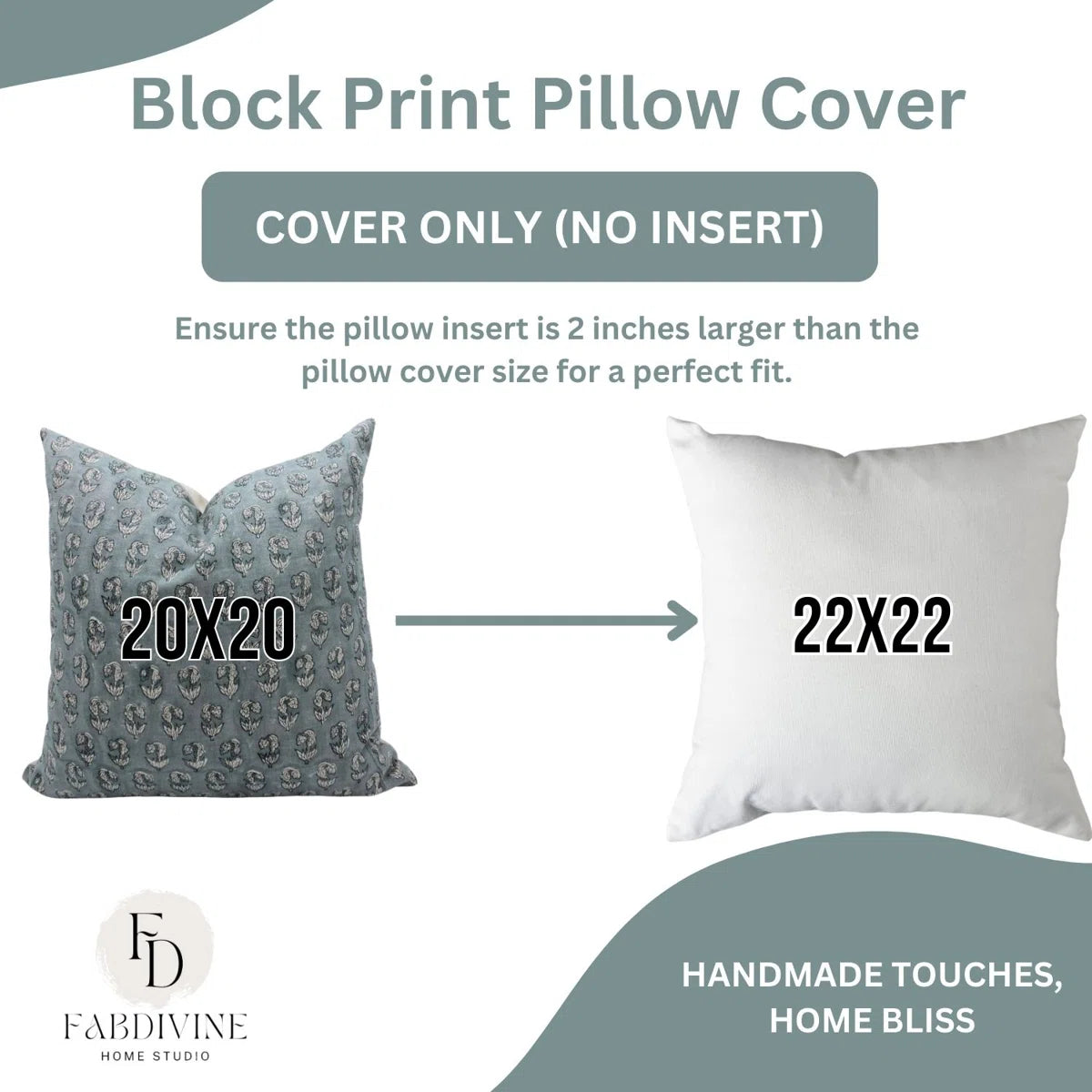 Superstar Floral Block Print Cushion Cover Sage Green Pure Linen | Indian Artisan