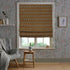 Mormukut Rust Floral Block Print Thick Linen Roman Shade