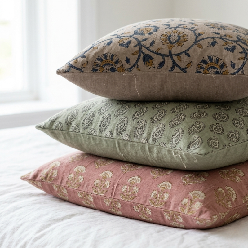 Summer 2025 Designs: Block Print Pillows