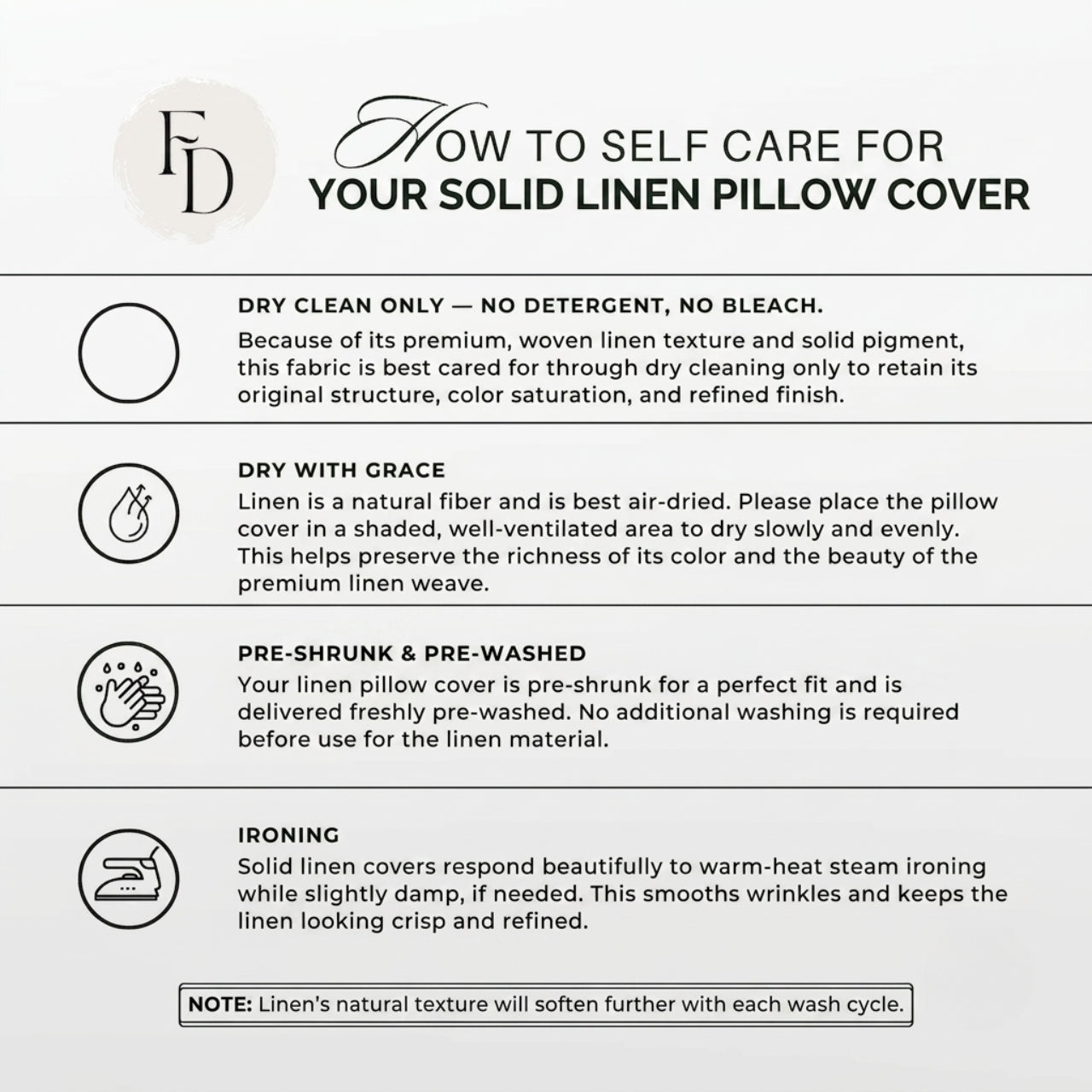 Solid Brown Frill Indoor Cushion Cover | Thick Linen