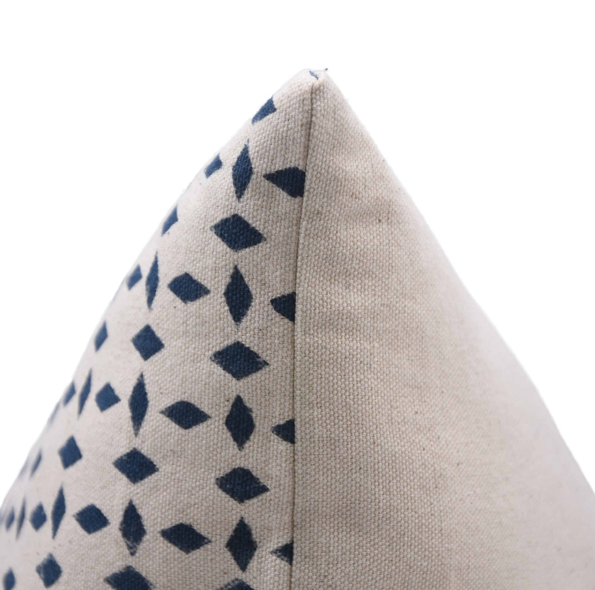 Throw Pillow Cover –Designer Collection of Hand Block Print Duck Canvas Cotton- DIAMOND - Fabdivine
