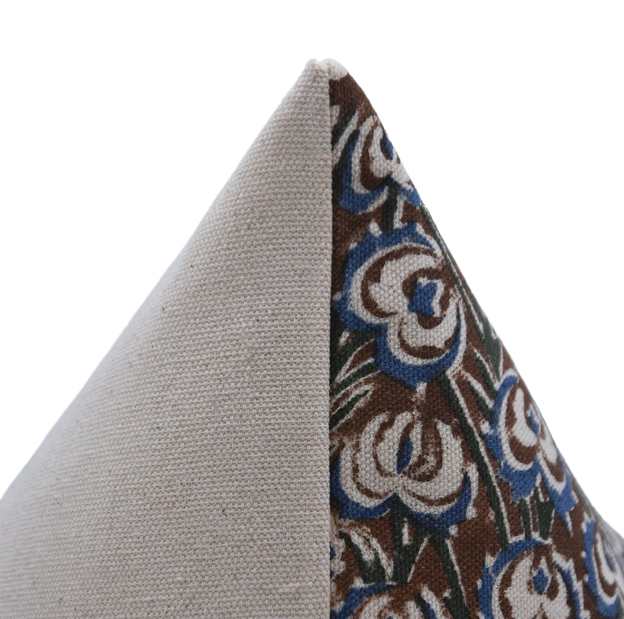 Block print Pillow cover for sofa, couch or bed- Duck Canvas Cotton - HEART VINE - Fabdivine