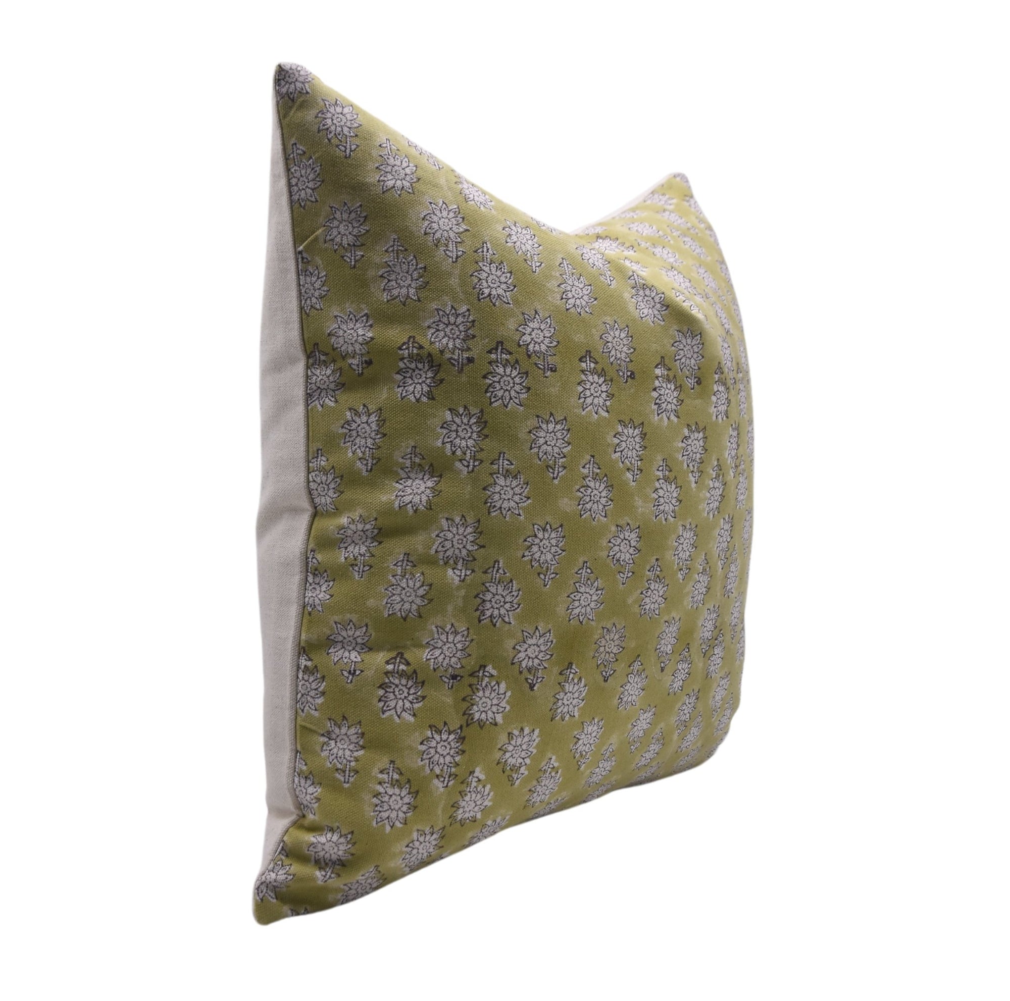 JASMINE Block Print Cotton Pillow Cover - Fabdivine