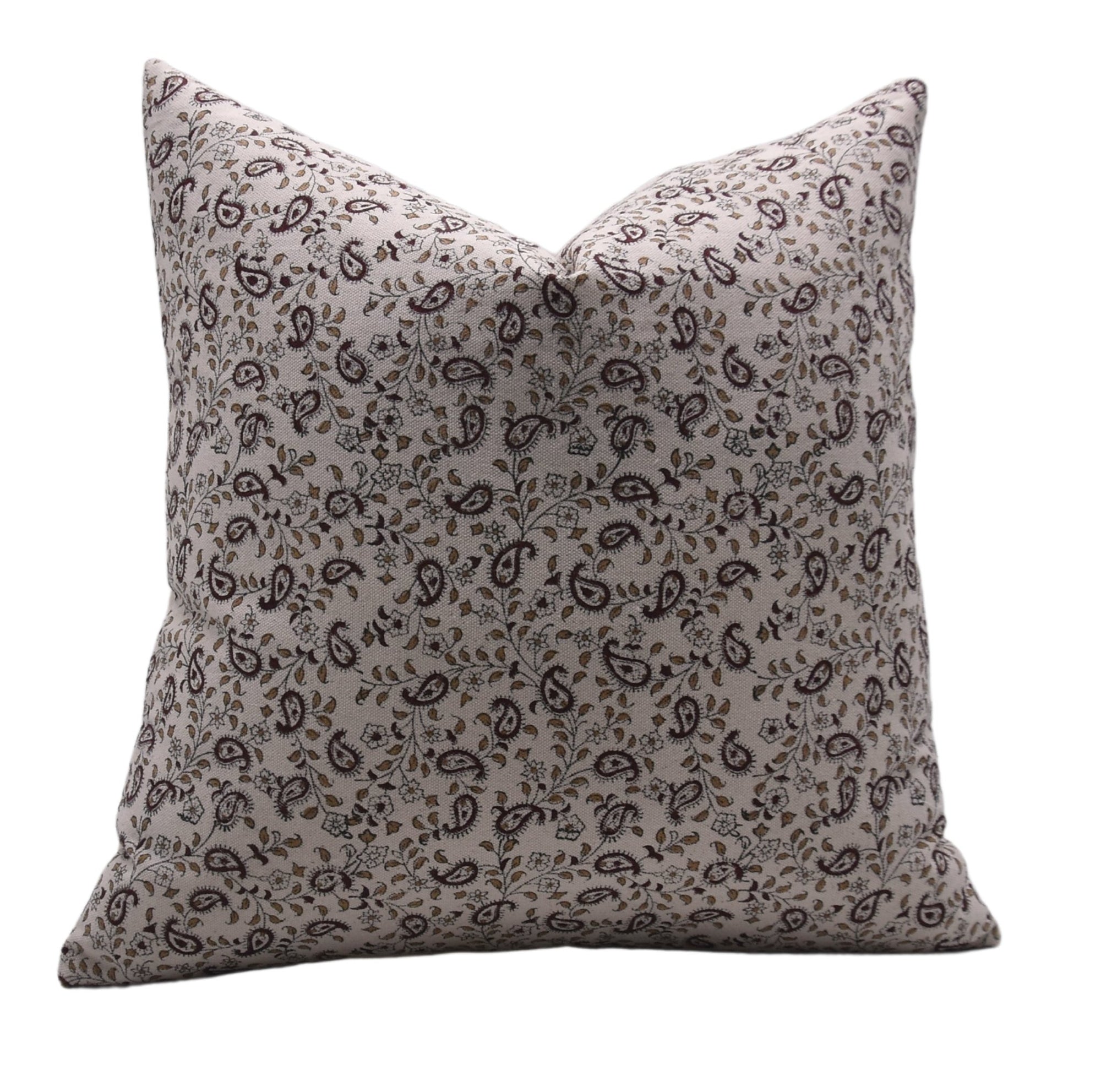 Square/Lumber block print pillow cover - Duck Canvas Cotton - KERI JAAL - Fabdivine