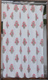 Block Print Floral Curtain: SWADESH - Fabdivine