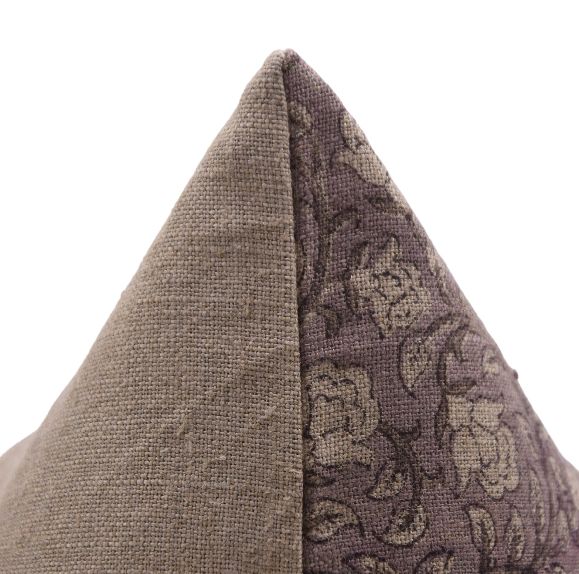 Designer Hand Block Print Throw Pillow Cover in Thick Linen - AMRITVELA - Fabdivine