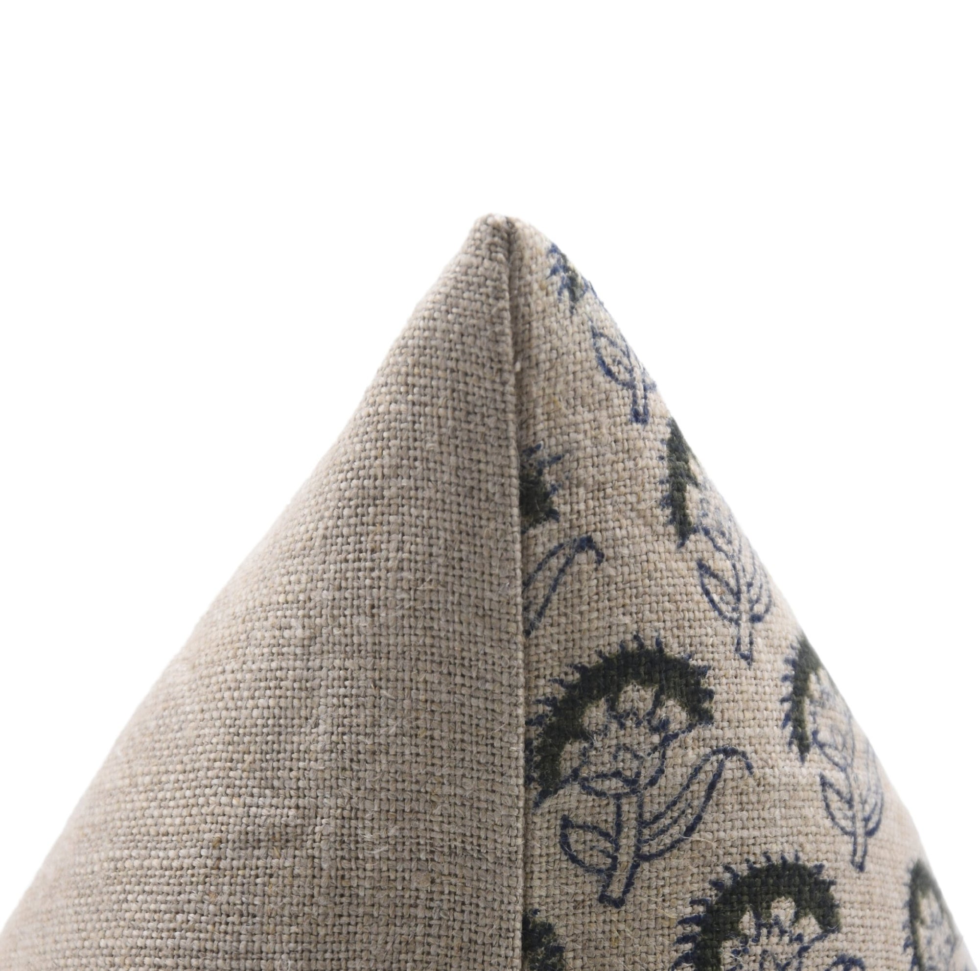 Square/Lumber block print pillow cover- thick linen- JUJU FLOWER - Fabdivine