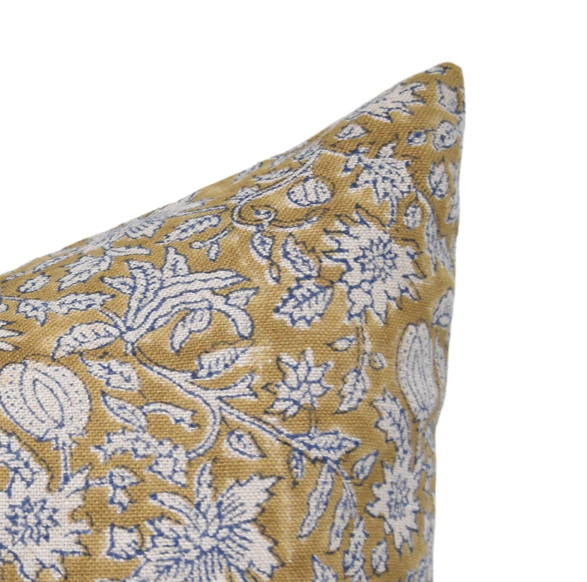 MANIKARNIKA Thick Linen block print designer boho pillow/cushion cover - Fabdivine